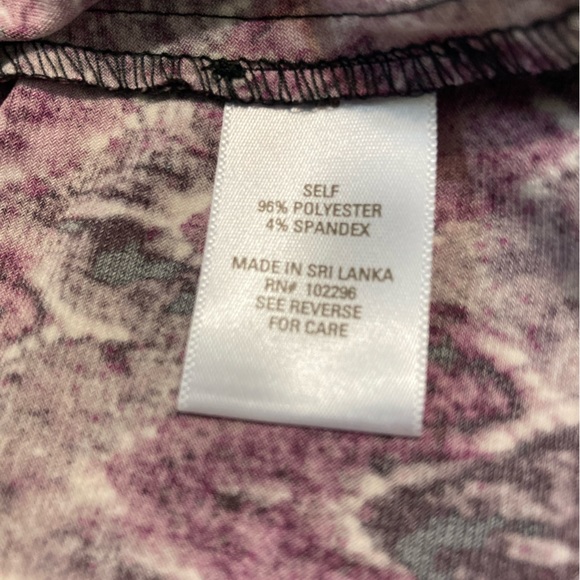 Dress Barn purple and black patterned fit and flair dress in size 8 - Picture 6 of 7